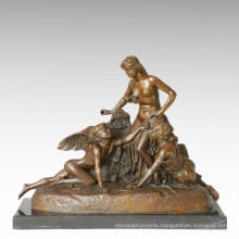 Mythology Figure Statue Angle Ladies Bronze Sculpture TPE-363